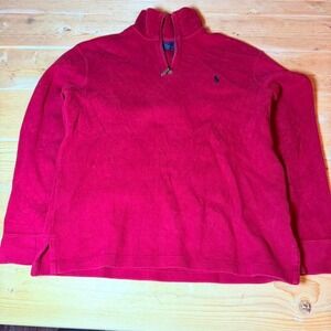 Ralph Lauren quarter zip sweatshirt in red Size Small